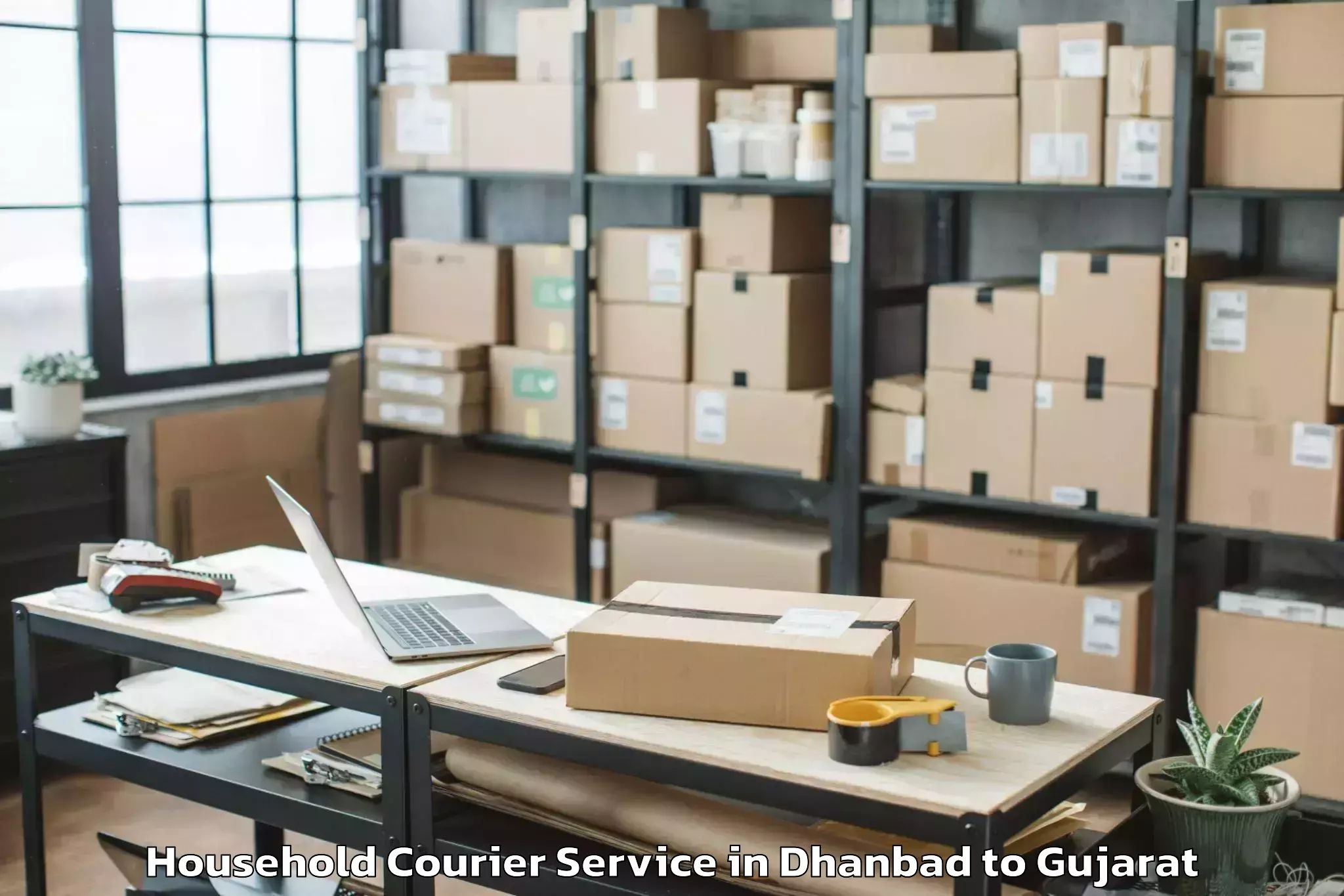 Easy Dhanbad to Porbandar Household Courier Booking